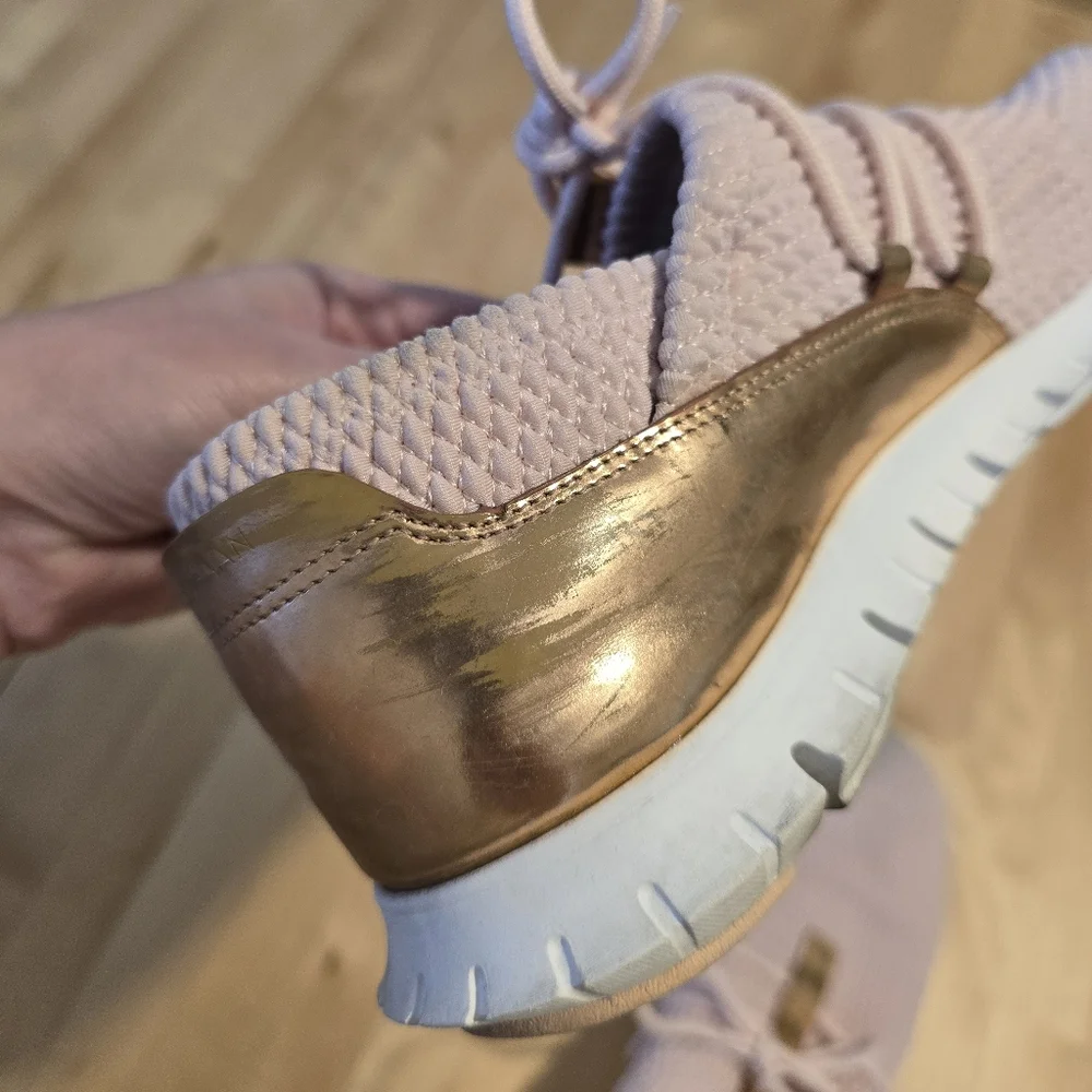 Cole Haan Slip On Sneakers Pink Rose Gold Size 9B